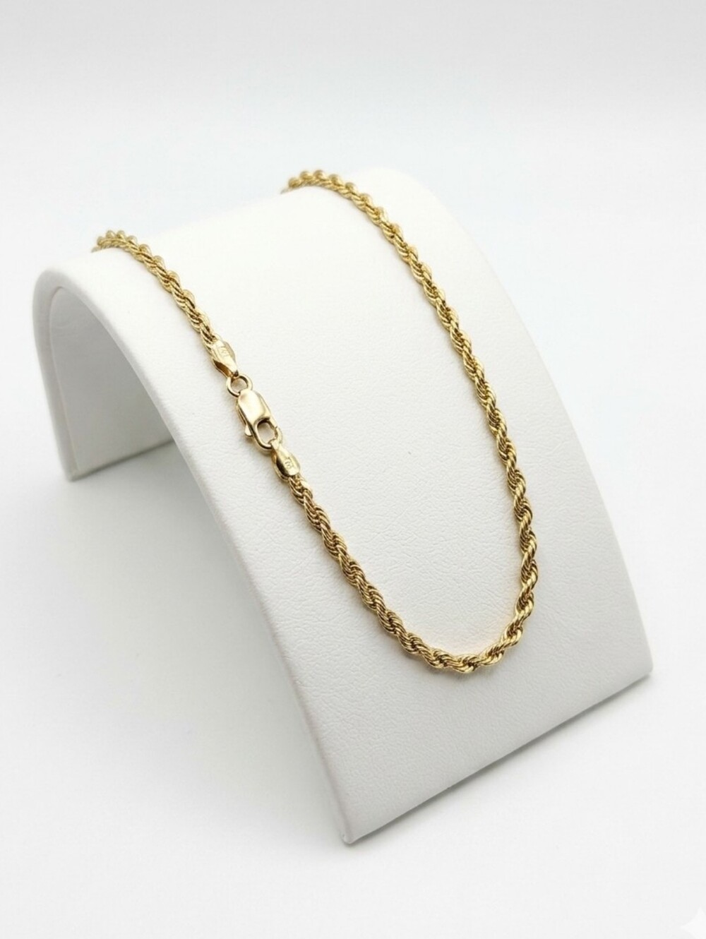 18k Gold Rope Chain Bracelet For Women [8"]